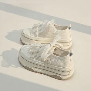 LANKAMO | Womens Sporty Mesh Shoes With Thick Heel For Summer 2025 New Style Casual Versatile Platform Slippers Increased Height