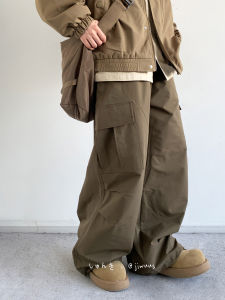 Quần Dài Công Sở Mỏng Mùa Xuân Hè Phong Cách Nhật Bản Cổ Điển Màu Trơn Nhiều Túi Quần Dài Nam Nữ Trung Tính Thời Trang
