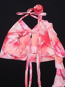 Áo Hai Dây Hở Lưng Beach Resort Phong cách Slim Backless Halter Gợi Cảm Hot Girl 2596
