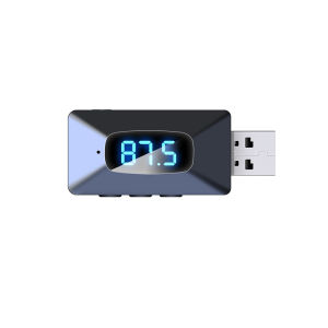Kebidumei | Car Bluetooth 5.4 FM Transmitter Receiver USB Wireless Adapter Auto Audio with LED Display Handsfree Calling Music For Car Radio
