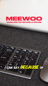 Meewoo Wireless Bluetooth Keyboard and Mouse Set 2.4GHz Mute Slim Rechargeable Keyboard Set for Laptop Android Tablet Phone