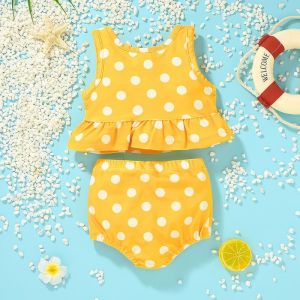 Little Girl Baby Swimsuit Separates Western Style Female 2024 New Summer Cute Swimming Suit Baby Girl Childrens Swimsuit