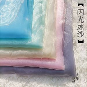 Shibote Flashing Crystal Liquid Transparent Wedding Photography Background Material High Density Ogees Ice Skirt Fabric