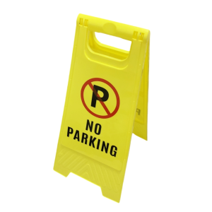 Two-Sided Caution Sign Wet Floor Sign / No Entry / Work in Progress / No Parking Signage Stand A Shape Frame 24-inch Height