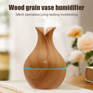 [Same Day Ship] Air Humidifier 200ml Wood Grain Usb Colorful Lamp Office Diffuser Cool Mist Humidifier for Home Office Yoga Spa Baby Diffuser Ultrasonic Diffusers