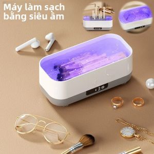 Máy Làm Sạch Siêu Âm Có Thể Sạc Lại Bằng USB Máy Rửa Rung Tần Số Cao Cho Kính Trang Sức Niềng Răng - Máy Làm Sạch Di Động