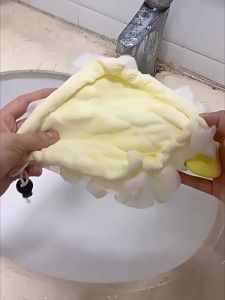 New 2-in-1 double-sided high-end bath flower ball bath ball2025新款二合一双面高档沐浴花球不散超柔软搓澡浴花球可包裹肥皂