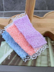 Miniature Bathroom Accessories Mini Lace Towel Bathtub Props