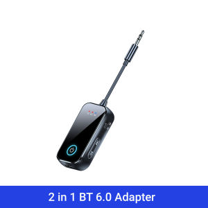 kebidumei | Upgraded Bluetooth 6.0 AUX Receiver Transmitter 3.5MM With Mic HiFi Stereo Music Wireless Audio Adapter For TV PC Airplane Car