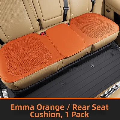 Perforated Breathable Nappa Leather Car Seat Pad 3 Piece Set
