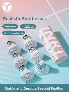 INRT | Durable Plastic Badminton Shuttlecock for Professional Training