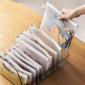 Mesh Zipper File Bag Waterproof Moisture-Proof Zipper Folder Toy Storage Bag Storage Tool Cosmetic Organization Bag