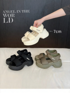 Comfortable Lycra Platform Slipper Sandals