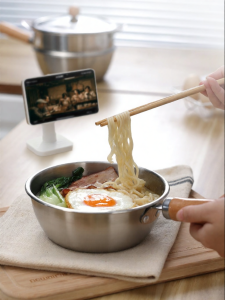 Dorm Student 304 Stainless Steel Handle Noodle Soup Bowl