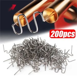 200ชิ้นลวดเย็บกระดาษลูกคลื่นสำหรับกันชนรถยนต์เหล็กเครืองมือซ่อมโทรศัพท์รูปตัวเอสเชื่อมพลาสติกร้อนที่เย็บกระดาษความร้อนเครื่องมือแก้ไขแตก