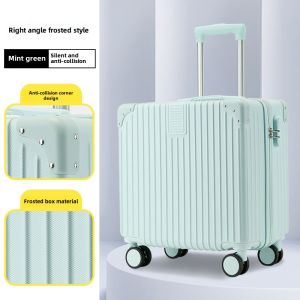 Small Suitcase Womens 18-Inch Lightweight Small Trolley Case Universal Wheel Mute Mini Travel Password Suitcase 20 Boarding Bag