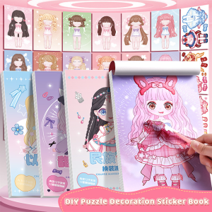 Sticker Book Dress Sticker Paper Doll Sticker Books Goo Card Sticker Dress Up Beautiful Princess