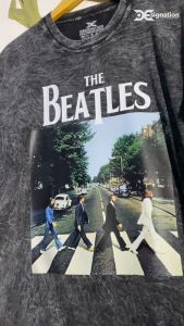 Kaos BAND THE BEATLES Stone Wash Oversize / Tshirt Music Rock N Roll Distro Murah / KAOS BAJU Washing Oversized ACID Vintage