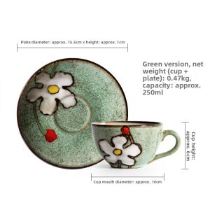 Creative Japanese Style Coffee Cup Set With Plate