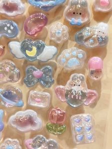 3D Relief Crystal Decal Stickers Cute Cartoon Magic Wand Gemstone Decorative Mobile Phone Case Fun Business Supplies Paper Products