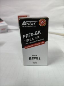 Astar 22ml permanent marking ink refill PR70-BL PR70-R PR70-BK for stationery and office use.