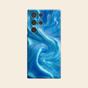 BILIBILI | Bright Blue Liquid Marble Luxury Fashion Full Lens Protective Case for Samsung Galaxy S26 S25 S24 A56 A36 Plus Ultra