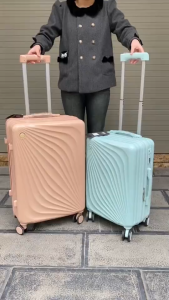 Luggage Bag 20/24/28 Inch PC Material Travel Luggage with Usb Charger and Cup holder Cabin Size