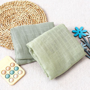 Happyflute 120x110 ซม.Muslin Bamboo Baby Wrap Soft PLAIN สี Multi-Function Swaddle ผ้าห่มนอนสําหรับทารกแรกเกิดเดินทาง