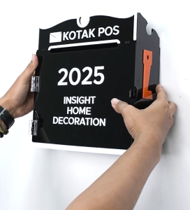 Kotak Pos Dengan Nomor Rumah Akrilik Huruf Timbul Hiasan Dekorasi Rumah