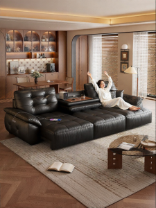 LFF | Electric Adjustable Function Sofa Bed Top Layer Genuine Leather