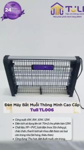 Đèn Bắt Muỗi TULI TL006 Công Suất 6W Thu Hút Diệt Đuổi Côn Trùng Hiệu Quả An Toàn Không Độc Hại BH 24 Tháng