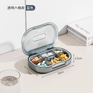 Portable Mini Medicine Box Moisture Proof Durable Daily Three Meals Pill Splitter Compact Travel Friendly Medicine Container