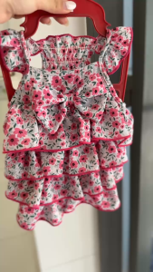 [ phụ kiện ] Đầm công chúa hai dây có nơ cho thú cưng