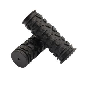 1Pair MTB Handlebar GripsSoft Anti-slip Rubber Lock-on Handle Cover for Mountain & Folding Bike