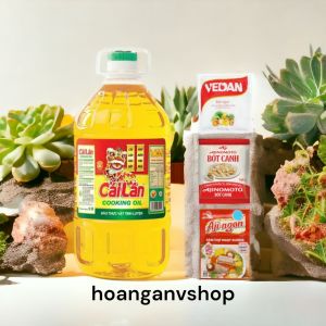 Dầu ăn Cái Lân 5 lít - Tặng 1gói Bột Ngọt 100gr 1gói Bột Canh 190gr 1gói Hạt Nêm 55gr