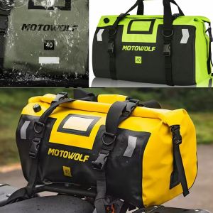 Motorcycle Waterproof Tail Bag Travel Outdoor Dry Luggage Roll Pack Bag 20L-100L Motorbike Luggage Backpack Motorcycle Seat Bag