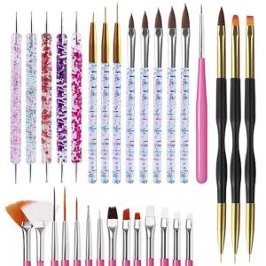 5/31Pcs Nail Art Tool Set Nail Art Dotting Pen Nail Art Dusting Brush Nail Art Design Drawing Pen Suitable for Beginners