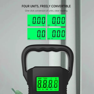 เครื่องชั่งน้ำหนักแบบพกพา 50-75กก 60กก LCD กิโลกรัม USB แบตเตอรี่/ตะขอตกปลาชาร์จ เครื่องมือชั่งน้ำหนักพร้อมเทป 1.5ม วัตถุประสงค์ดิจิทัล เชิงพระคุณ