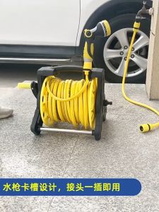 Portable Garden Hose Holder Organizer Roller Reel Storage Stand Water Pipe Storage Rack Cart Holder Bracket Water Irrigation Supplies for 35m 1/2 Inch garden duct hose Drop shipping