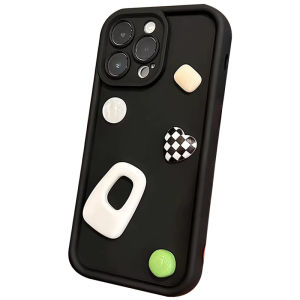 DAIMANG | Anti-Shock Square Black Phone Case for iPhone 13 14 Pro Max 12 Pro