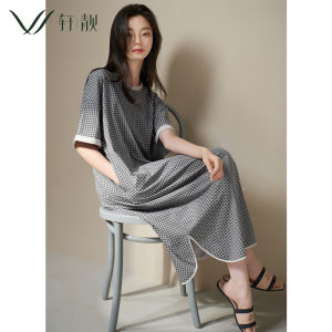 Bra Padded Summer Thin Cotton Cartoon Nightdress Long Style