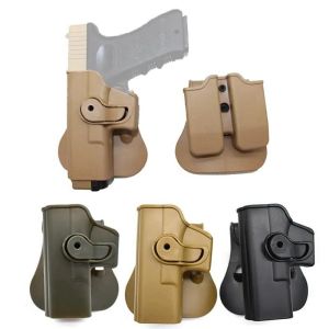 ขวาซ้ายปืน IMI Glock ปืนปืนพกสําหรับ Gen 1-4 Glock 17 เอว 9 มม.Mag Pouch อุปกรณ์ล่าสัตว์