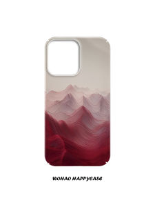 Artistic Blood Mountain Abstract Dreamy Style Frosted Plastic Mobile Phone Case for 15Promax Xiaomi 14Pro Huawei Mate60Pro