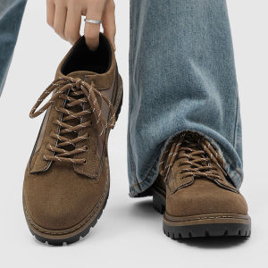 CONGLINSHIZI | Retro American Low Cut Slip-Resistant Chunky Shoes Boot