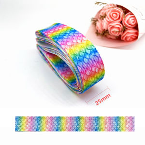 5 Meters Rainbow Grosgrain Ribbon Multicolor Fabric for DIY Crafts Hair Bows Gift Wrapping Wedding Decoration Sewing Wholesale