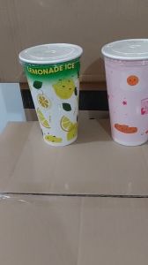 Ly giấy 1000ml - 32oz in sẵn Set 100-300 cái kèm nắp