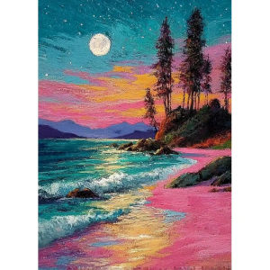 Jigsaw Puzzle for Adults 500/1000/1200/2000PCS Night Lake Scenery Paper Puzzle Home Wall Decoration Gift Idea
