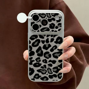 Luxury Leopard Print Cortex Leather Phone Case For iPhone 17 Pro Max 16 Pro 13 15 11 12 14 Shockproof Bumper Soft Fundas Cover