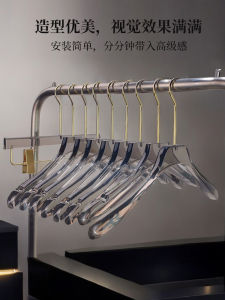 Anti-Slip Acrylic Crystal Flocking Silicone Hangers for Men Women Clothes Stores Plastic Coat Hangers Rotatable No Trace