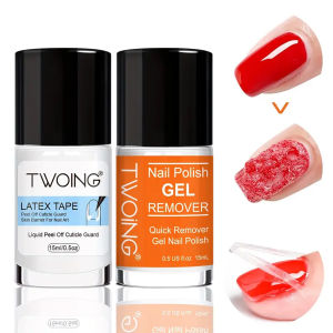 Nail Polish Gel Remover Set2-5 Minutes Quick Remover PolishWith Gel Nail Polish Remover Nail Latex TapeFor Nail Salon Care
